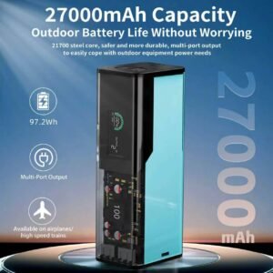Powerology Énergie Ultimate 27000mAh Portable Power Station with AC Outlet